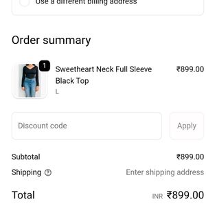 Sweetheart Neckline Top