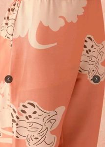 Peach Floral Print Co-ord Set