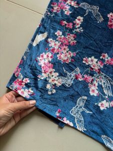 Velvet Chinese print dress
