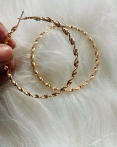 Gold Plated Braided Hoops