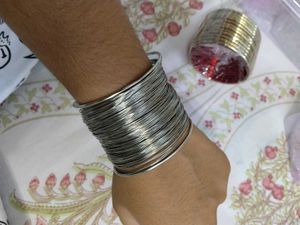 COMBO 4 glass bangle&amp; 2metal bangle&amp;2bracelet