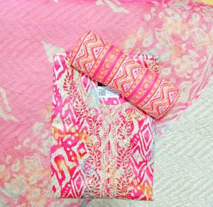 Pure Cotton Unstitched Suit For Women