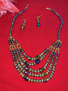 Multi-layer Beaded Necklace &amp; Earrings Set