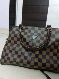 Stylish Checkerboard Handbag