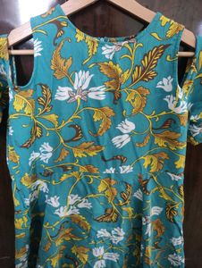 Bohemian Floral Cold Shoulder Kurta