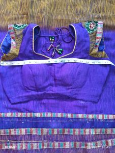 Beautiful Purple Saree with Blouse