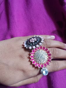 Earrings With Rings &amp; Nail Paint