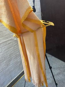 Open-Weave Fringed Scarf /Stole