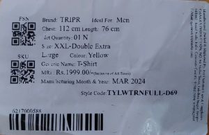 New Branded TRIPR T-shirt For Men Size- XXL