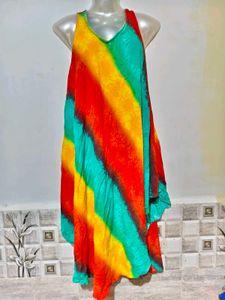 🔥 BUY 1, GET 1 FREE 🔥Tie-Dye Layered Ethnic Gown
