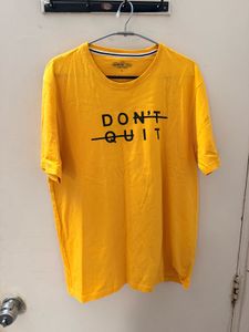 Yellow "Don't Quit" Graphic Tee