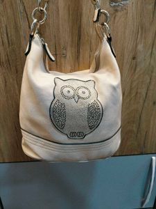 Chic Owl Embellished Shoulder Bag