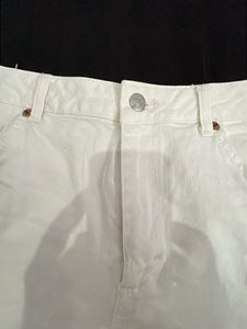 White Denim Cutoff Shorts