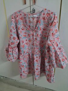 Pretty Floral Bell Sleeve Top