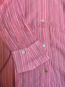ZARA Striped Pink Shirt Size L