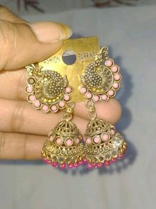 Pink Jhumka