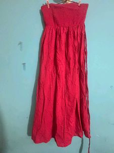 Stunning Pink Strapless Maxi Dress