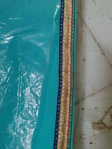 Beautiful Teal Embroidered Saree