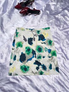 Floral Print A-line Skirt