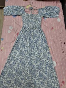 Floral Puff Sleeve Maxi Dress