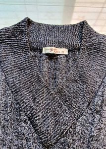 Cozy Gray V-Neck Sweater