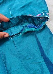 Teal Embroidered Kurta