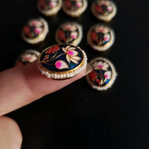 Floral Enamel lotus beads