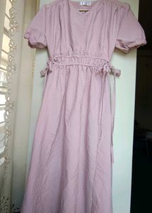 Cute Pink Gingham Picnic Dress