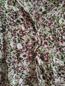 Floral Print Tie-Front Top