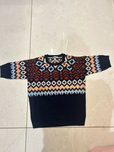 Cozy Geometric Print Sweater