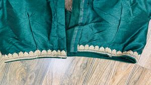 Elegant Emerald Green Embroidered Blouse