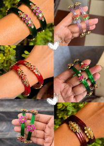 mattigajullu Glass Bangles Set any 4 sets