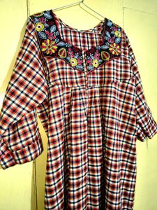 winter nighty with front zip and side pocket