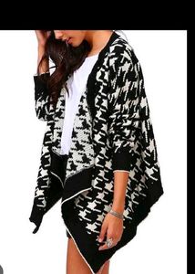 Houndstooth Skirt &amp; Cardigan Set