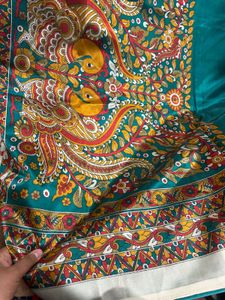 Emerald Green Floral Saree