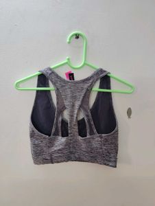 Active Grey Marl Sports Bra