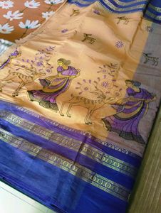 🛍️ Beautiful Cotton Saree with Deer Print