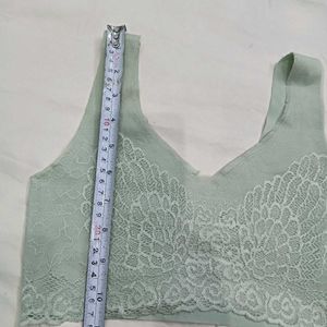 Comfortable🪔 Light Green Lace Bra