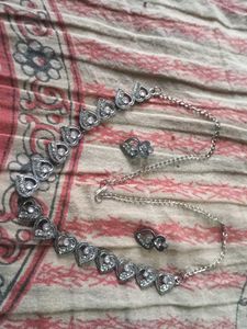 Heart Necklace &amp; Earring Set