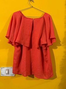 Two Coral Relaxed Top