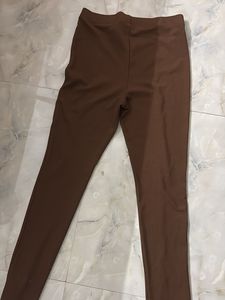 Brown Front Seam Leggings