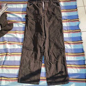 High-Waisted Black Straight Leg Jeans