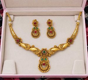 Exquisite Gold Necklace & Earring Set