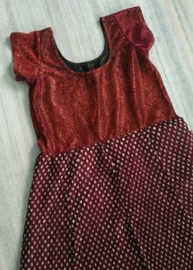 Red &amp; Maroon Party Wear dress