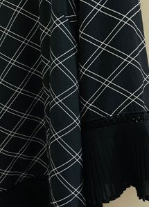 Elegant Black &amp; White Plaid Top