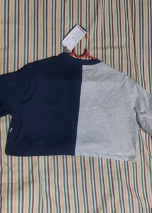 Roadster Blue And Grey Top