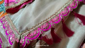 Elegant Embroidered Soft Organza Saree