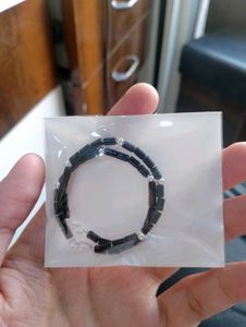 Black Moti Baby Kadli Pair Pure Silver