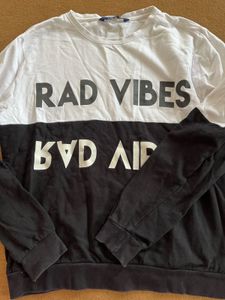 Rad Vibes Black &amp; White Sweatshirt