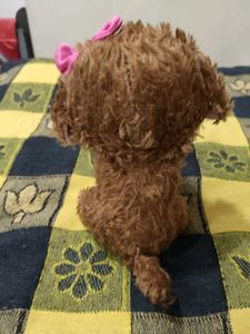 TY Beanie boo cute puppy with pink bow